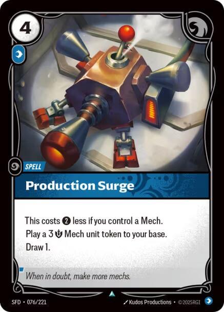 Production Surge - Spiritforged (Uncommon) [SFD-076] — riftbound card