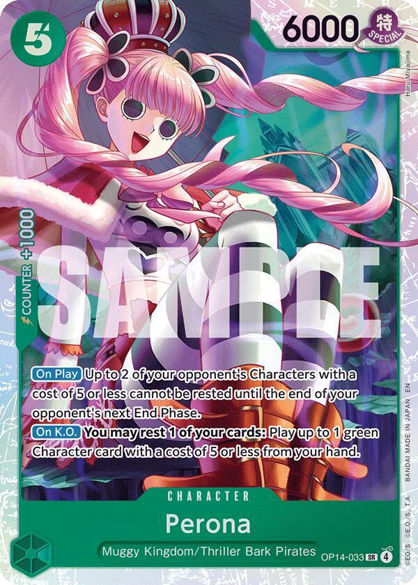 Perona (OP14-033) (V.1) - The Azure Sea's Seven (Super Rare) [OP14-033] — one-piece card