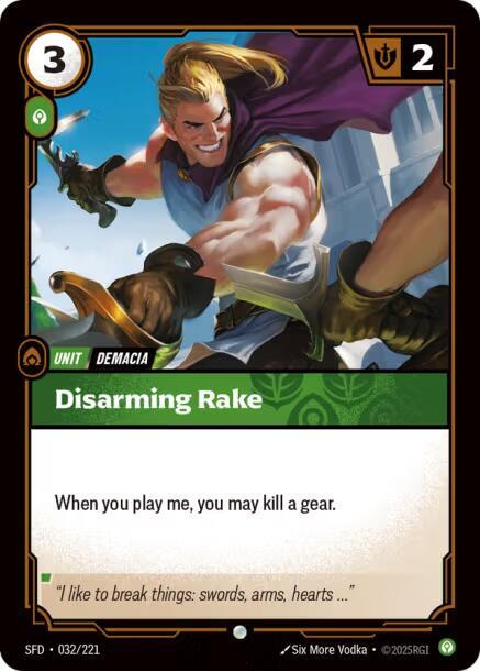 Disarming Rake - Spiritforged (Common) [SFD-032] — riftbound card