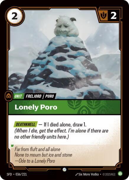 Lonely Poro - Spiritforged (Common) [SFD-036] — riftbound card