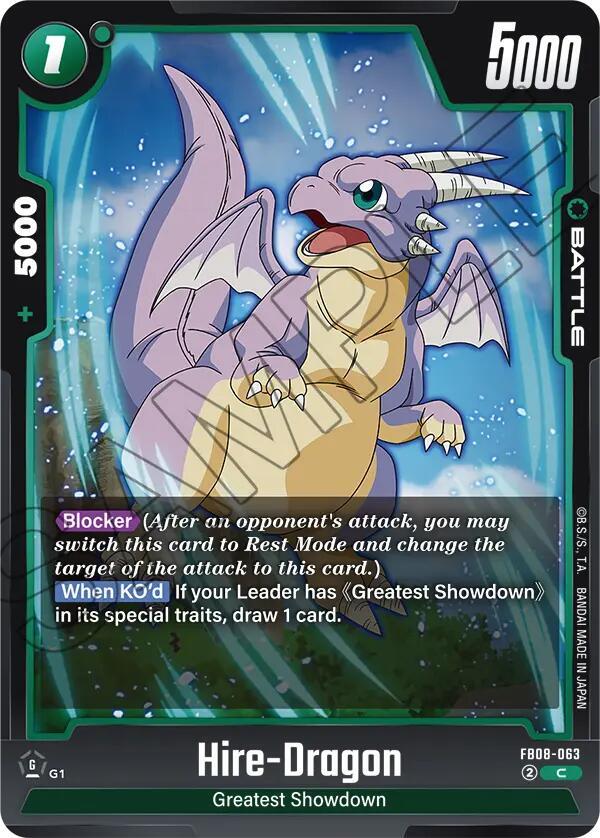 Hire-Dragon (FB08-063) - Saiyan's Pride [Fusion World] (Common) [FB08-063] — dragon-ball card