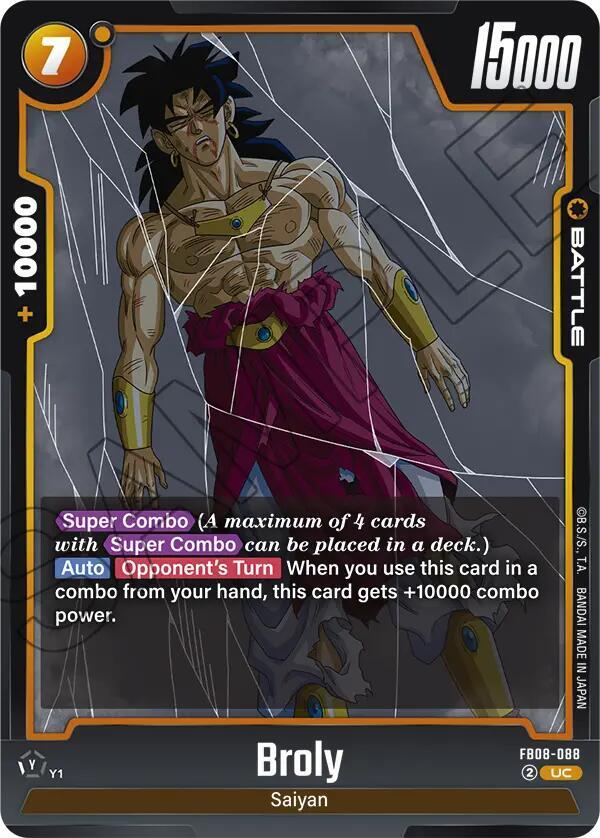 Broly (FB08-088)  (V.1 - Uncommon) - Saiyan's Pride [Fusion World] (Uncommon) [FB08-088] — dragon-ball card
