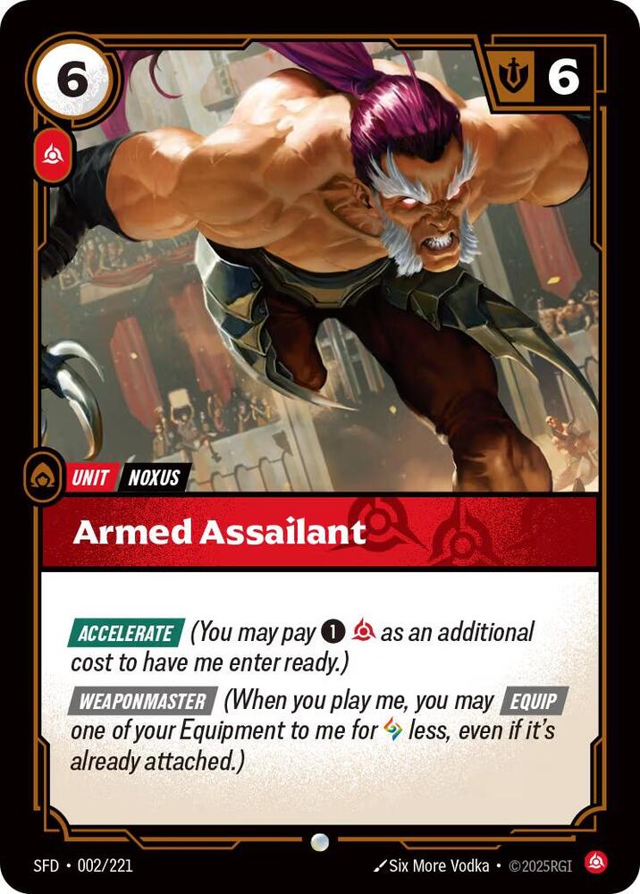 Armed Assailant - Spiritforged (Common) [SFD-002] — riftbound card Hauptbild