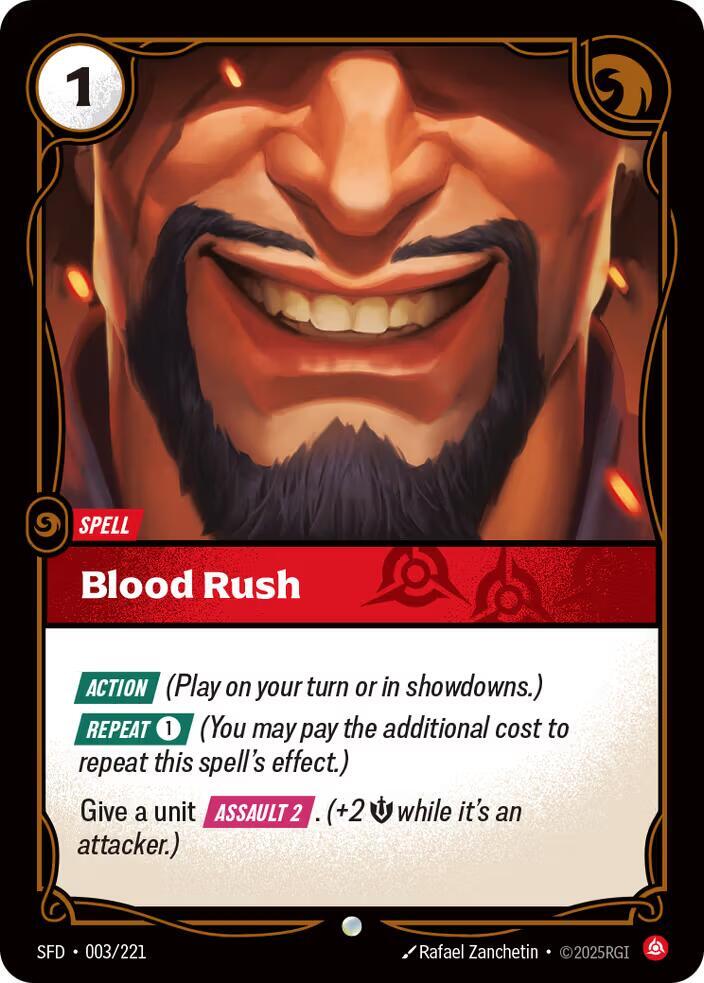Blood Rush - Spiritforged (Common) [SFD-003] — riftbound card