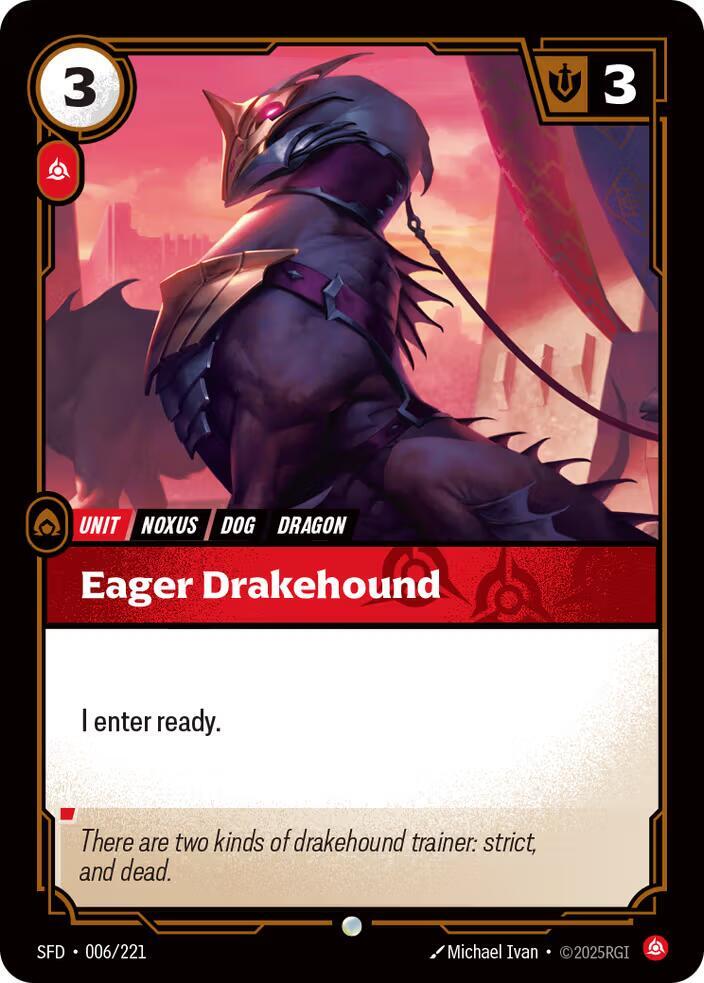 Eager Drakehound - Spiritforged (Common) [SFD-006] — riftbound card