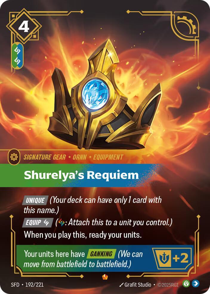 Shurelya's Requiem - Spiritforged (Epic) [SFD-192] — riftbound card