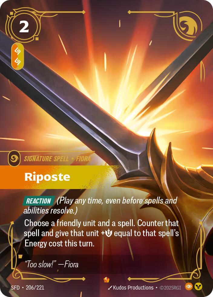 Riposte - Spiritforged (Epic) [SFD-206] — riftbound card