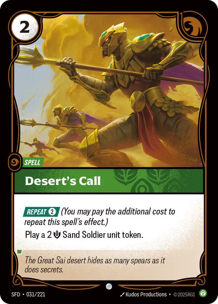Desert's Call - Spiritforged (Common) [SFD-031] — riftbound card