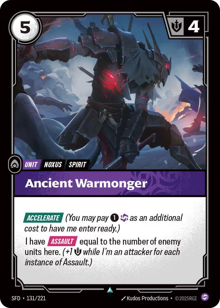 Ancient Warmonger - Spiritforged (Uncommon) [SFD-131] — riftbound card Hauptbild