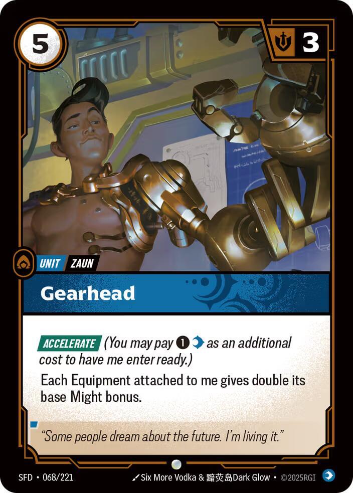 Gearhead - Spiritforged (Common) [SFD-068] — riftbound card