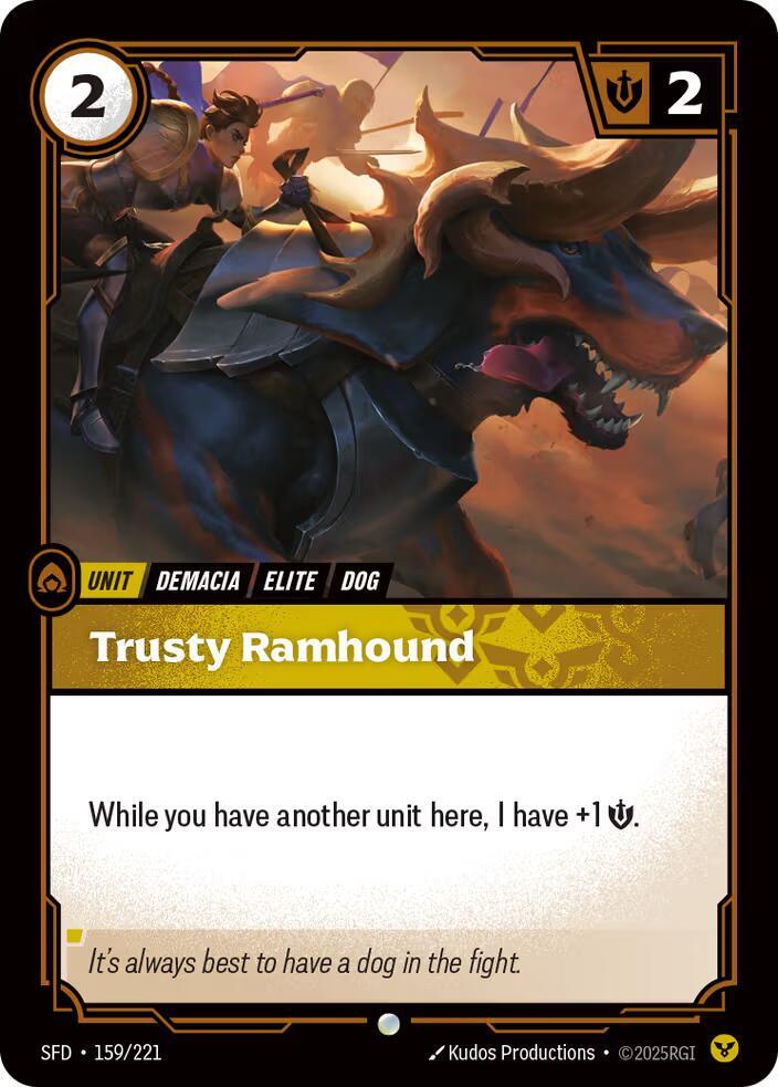 Trusty Ramhound - Spiritforged (Common) [SFD-159] — riftbound card Hauptbild