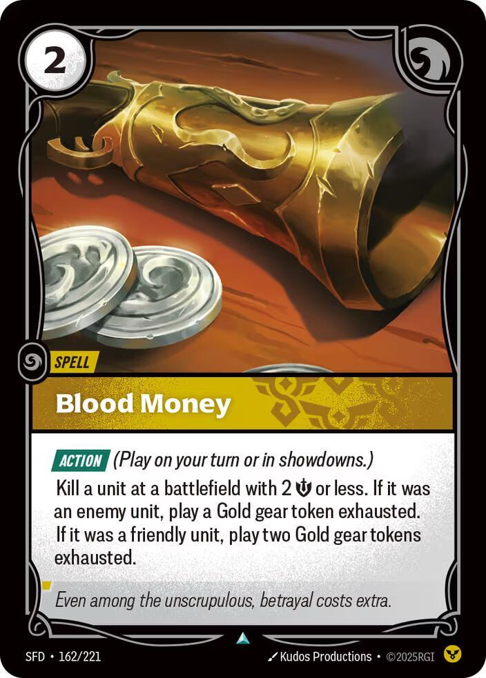 Blood Money - Spiritforged (Uncommon) [SFD-162] — riftbound card Hauptbild