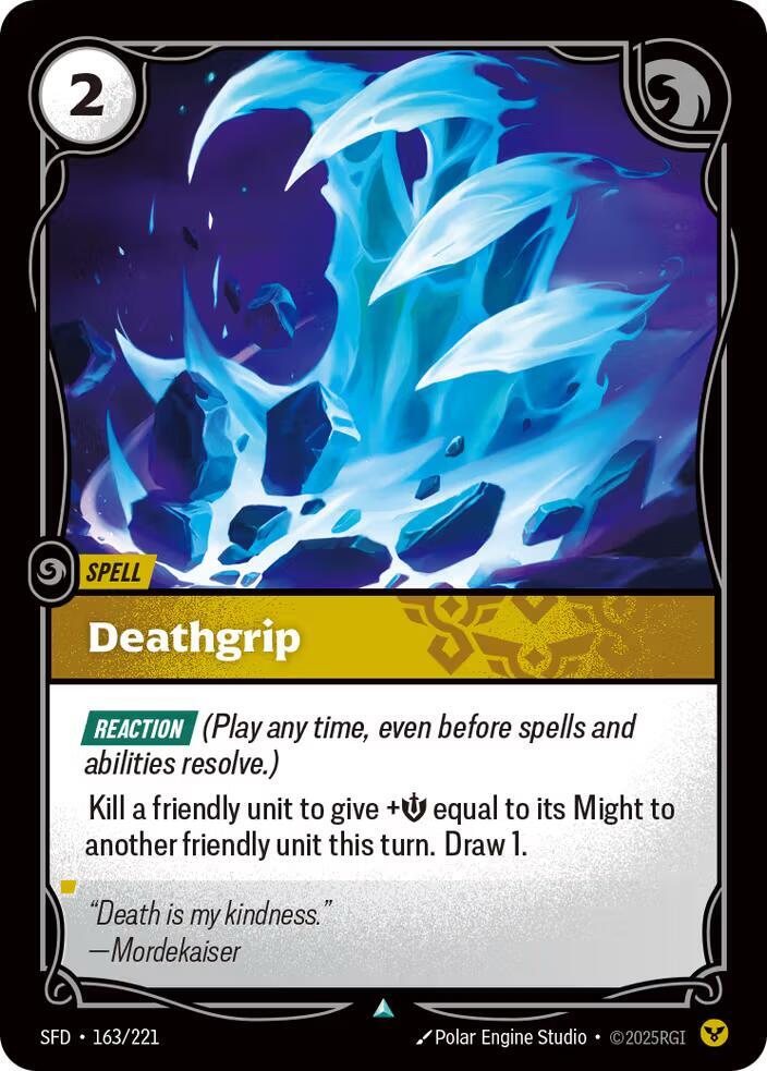 Deathgrip - Spiritforged (Uncommon) [SFD-163] — riftbound card