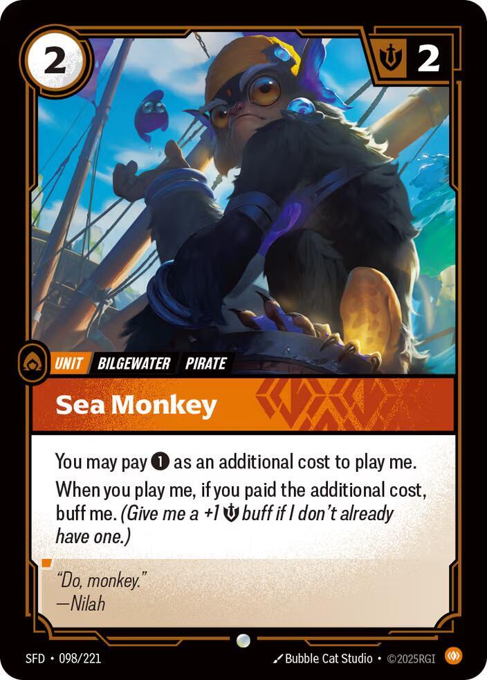 Sea Monkey - Spiritforged (Common) [SFD-098] — riftbound card