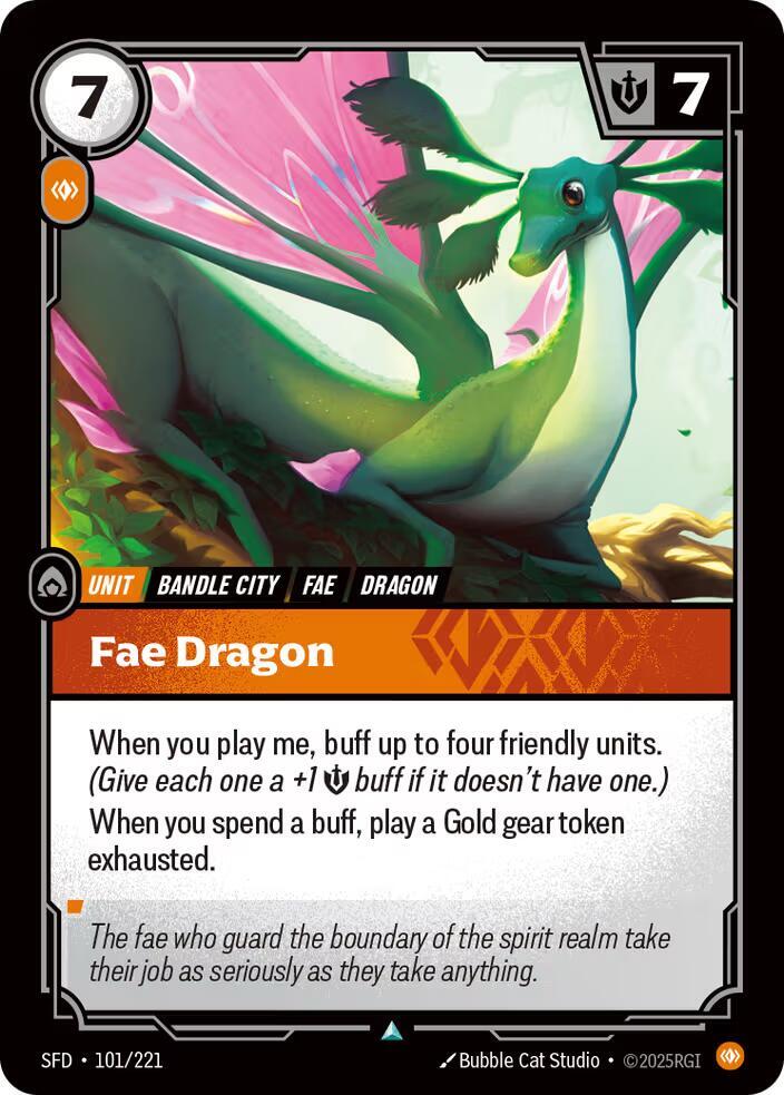 Fae Dragon - Spiritforged (Uncommon) [SFD-101] — riftbound card