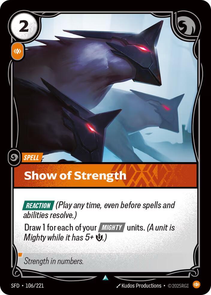 Show of Strength - Spiritforged (Uncommon) [SFD-106] — riftbound card