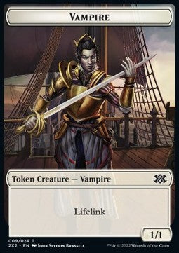 Vampire Token (W 1/1 Lifelink) // Saproling Token (G 1/1) - Double Masters 2022: Extras (Token) [X2X2-T 9/17]