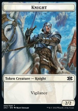 Knight Token (W 2/2 Vigilance) // Zombie Token (B 2/2) - Double Masters 2022: Extras (Token) [X2X2-T 5/12] Immagine principale del prodotto
