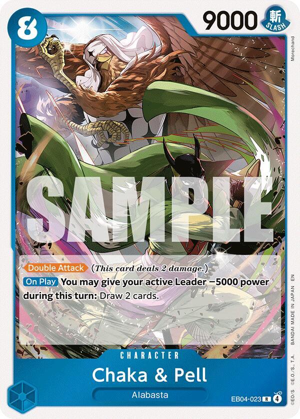 Chaka & Pell (EB04-023) - The Azure Sea's Seven (Rare) [OP14-EB04-023] — one-piece card