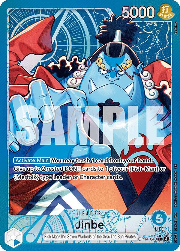 Jinbe (OP14-040) (V.2) - The Azure Sea's Seven (Alternate Art) [OP14-040] — one-piece card