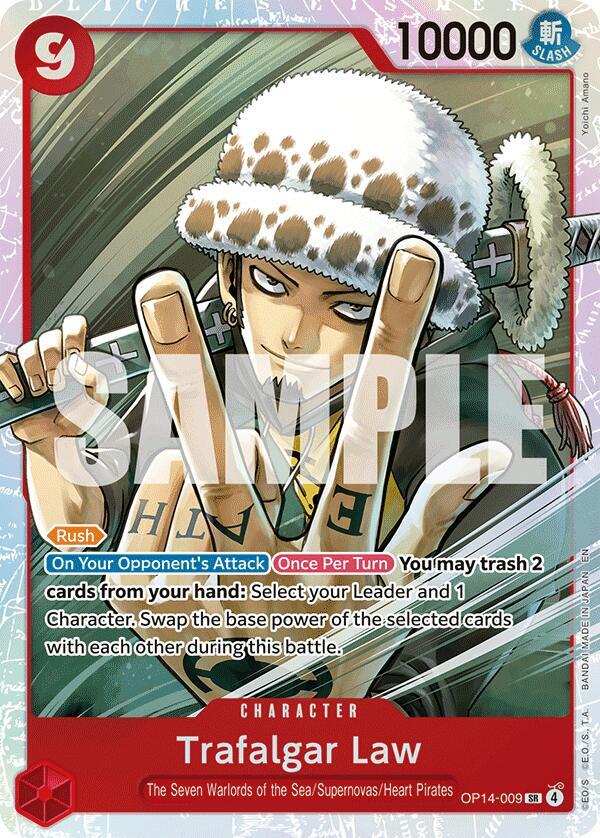 Trafalgar Law (OP14-009) (V.1) - The Azure Sea's Seven (Super Rare) [OP14-009] — one-piece card