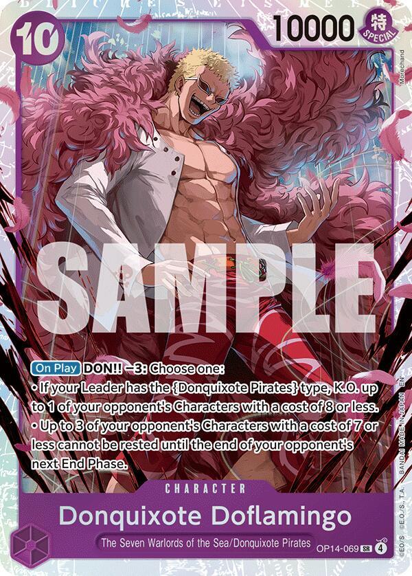 Donquixote Doflamingo (OP14-069) (V.1) - The Azure Sea's Seven (Super Rare) [OP14-069] — one-piece card