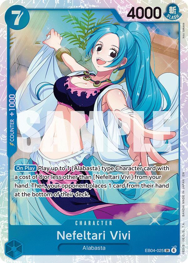 Nefeltari Vivi (EB04-025) (V.1) - The Azure Sea's Seven (Super Rare) [OP14-EB04-025] — one-piece card