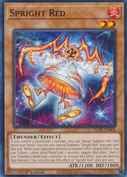 Spright Red — Power of the Elements (POTE-006) Yu-Gi-Oh! card Main image