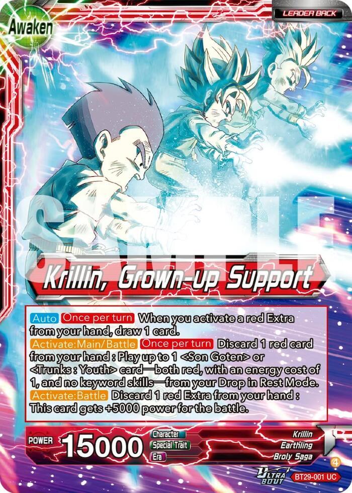 Krillin // Krillin, Grown-up Support (V.1 - Uncommon) - Fearsome Rivals (Uncommon) [BT29-001] — dragon-ball card