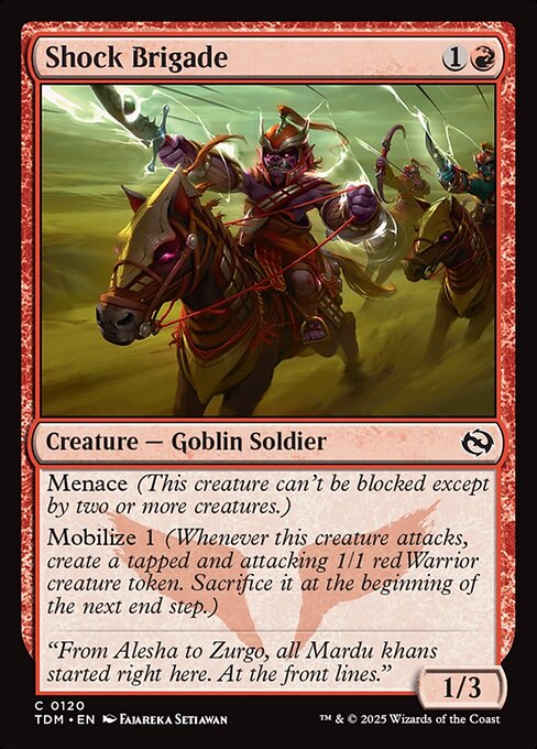 Shock Brigade – Tarkir: Dragonstorm (TDM-120) Magic: The Gathering card Hauptbild