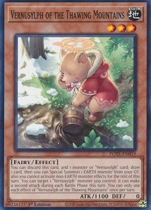 Vernusylph of the Thawing Mountains — Power of the Elements (POTE-019) Yu-Gi-Oh! card Hauptbild