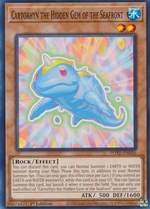 Cartorhyn the Hidden Gem of the Seafront — Power of the Elements (POTE-036) Yu-Gi-Oh! card Hauptbild