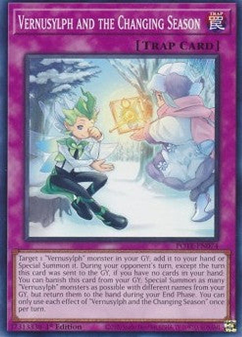 Vernusylph and the Changing Season — Power of the Elements (POTE-074) Yu-Gi-Oh! card Hauptbild
