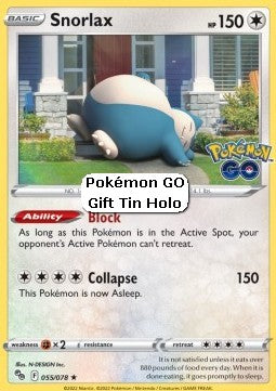 Snorlax - Pokémon GO (Promo) [PGO-055] Imagen principal del producto