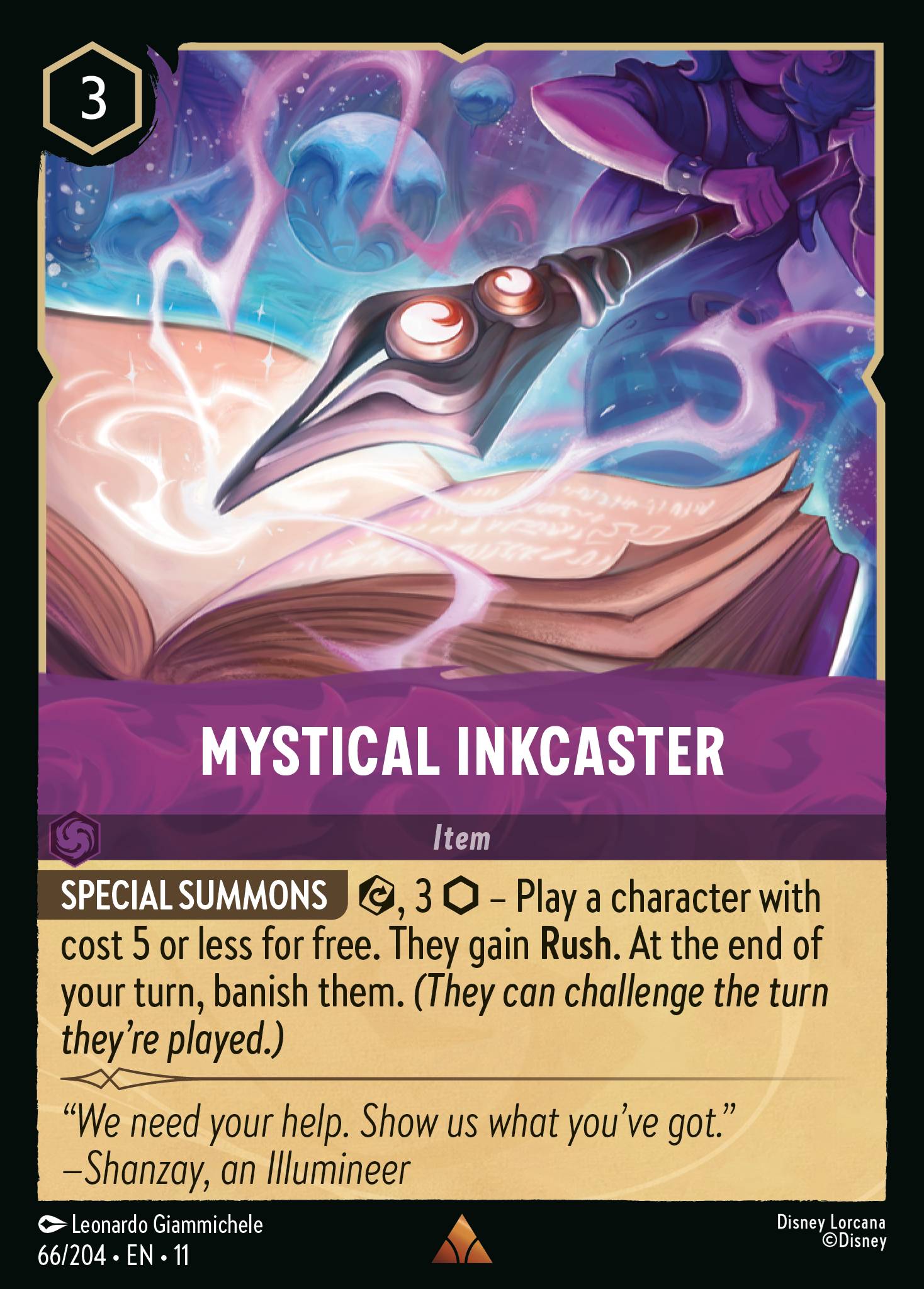 Mystical Inkcaster — Winterspell (11WSP-66) Disney Lorcana card
