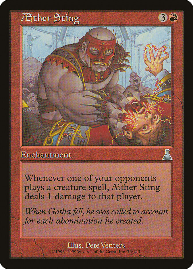 Magic-kaart Aether Sting UDS-76 uit Urza's Destiny (Uncommon)