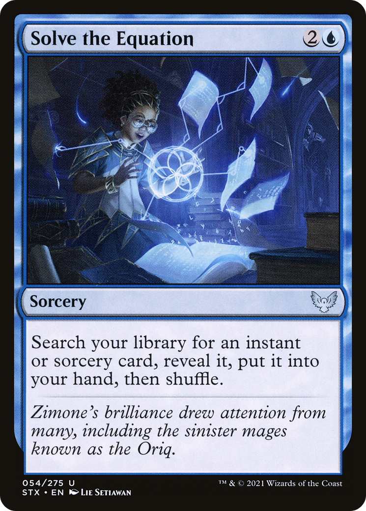 Solve the Equation – Strixhaven: School of Mages 54 – Magic: The Gathering single card Main image
