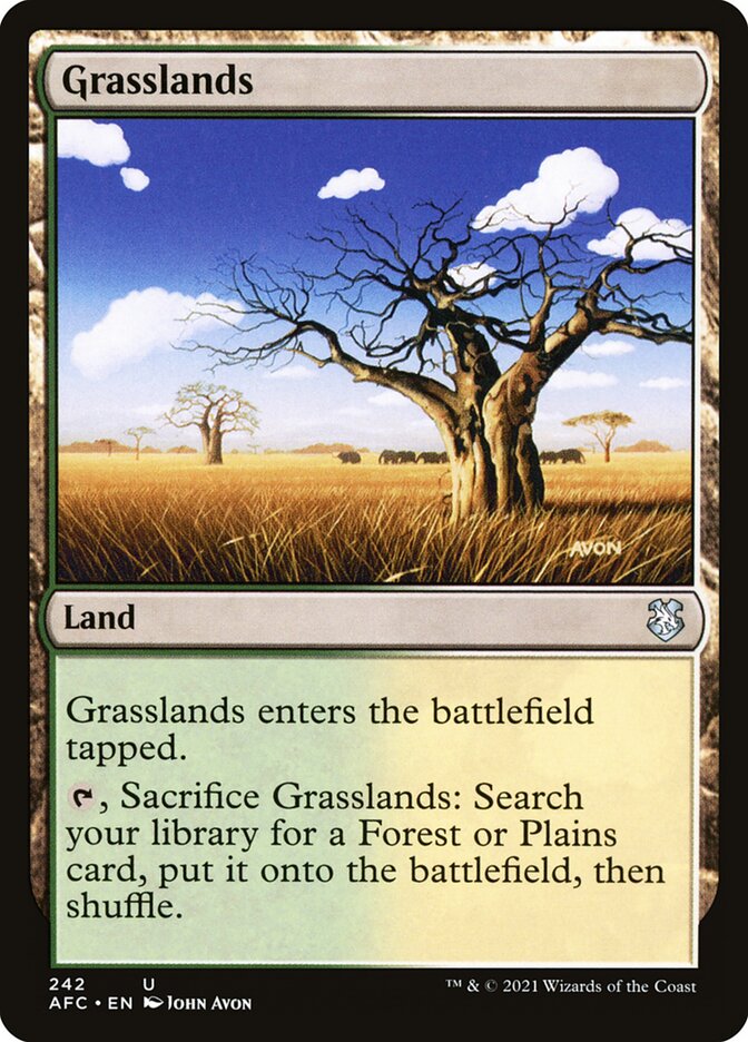 Grasslands - Commander: Adventures in the Forgotten Realms (Uncommon) [AFC-242] Hoofdafbeelding