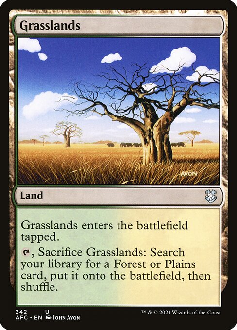 Grasslands – Commander: Adventures in the Forgotten Realms (AFC-242) Magic: The Gathering card