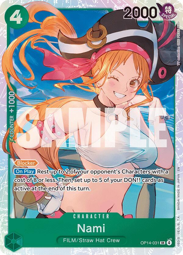 Nami (OP14-031) (V.1) - The Azure Sea's Seven (Super Rare) [OP14-031] — one-piece card