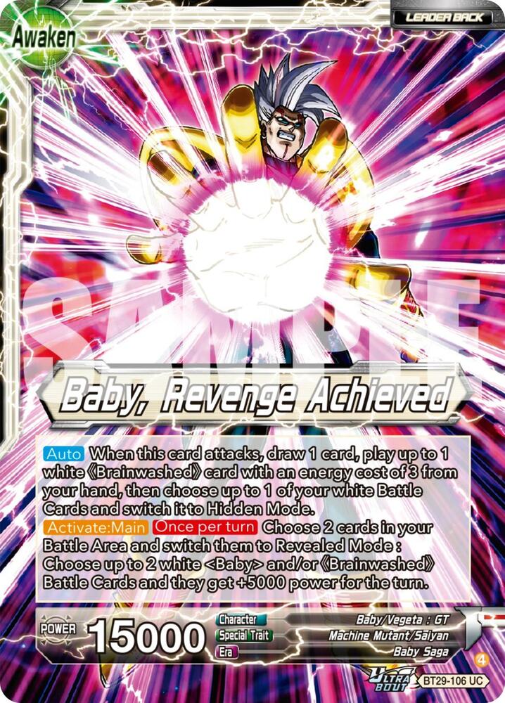 Baby // Baby, Revenge Achieved (V.1 - Uncommon) - Fearsome Rivals (Uncommon) [BT29-106] — dragon-ball card Main image