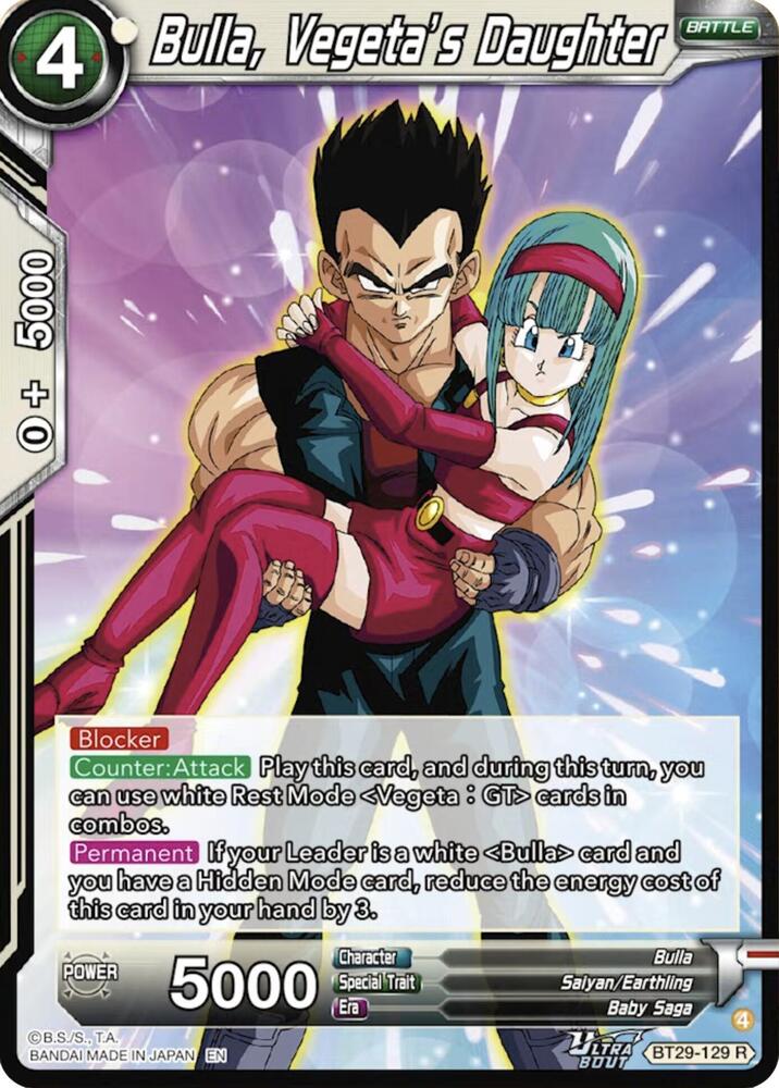 Bulla, Vegeta's Daughter - Fearsome Rivals (Rare) [BT29-129] — dragon-ball card