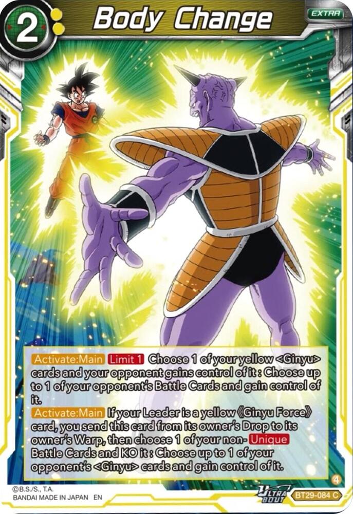Body Change - Fearsome Rivals (Common) [BT29-084] — dragon-ball card