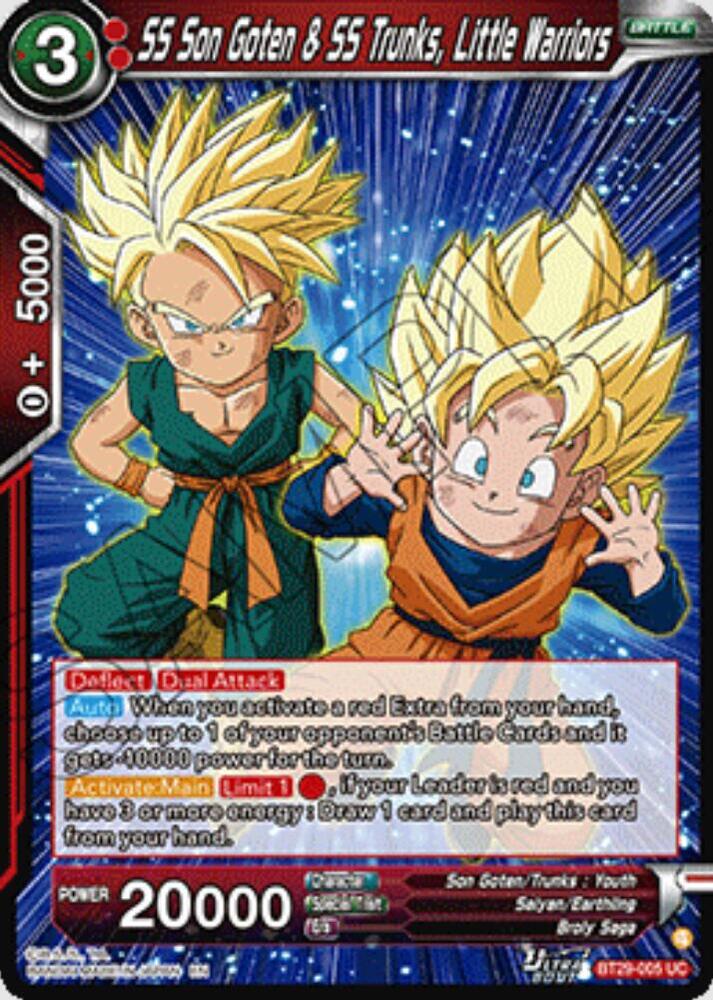 SS Son Goten & SS Trunks, Little Warriors (V.1 - Uncommon) - Fearsome Rivals (Uncommon) [BT29-005] — dragon-ball card Hauptbild