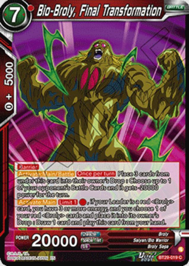 Bio-Broly, Final Transformation - Fearsome Rivals (Common) [BT29-019] — dragon-ball card