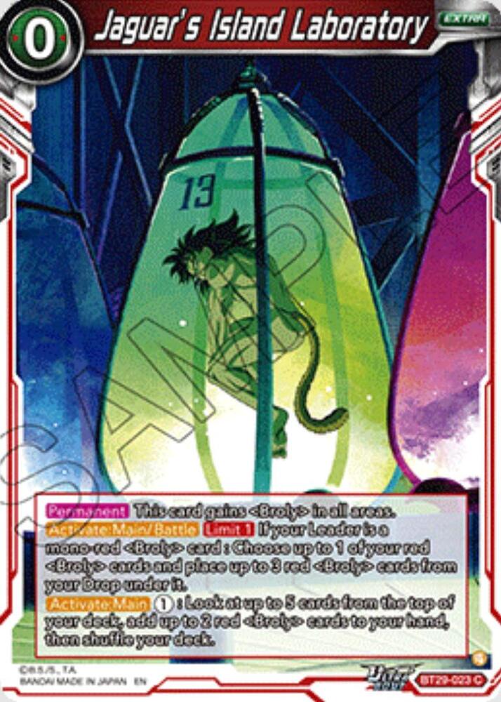 Jaguar's Island Laboratory - Fearsome Rivals (Common) [BT29-023] — dragon-ball card