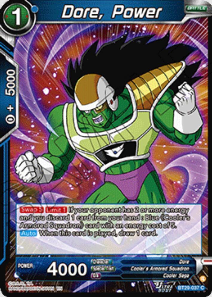 Dore, Power - Fearsome Rivals (Common) [BT29-037] — dragon-ball card
