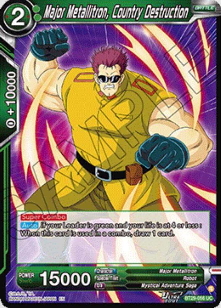Major Metallitron, Country Destruction - Fearsome Rivals (Uncommon) [BT29-056] — dragon-ball card