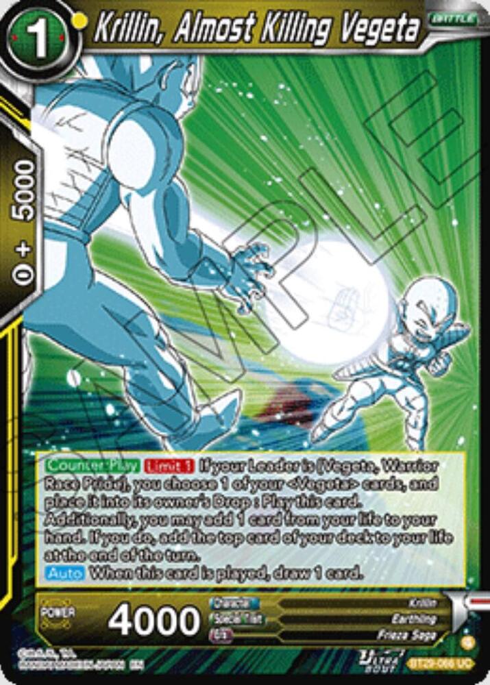 Krillin, Almost Killing Vegeta - Fearsome Rivals (Uncommon) [BT29-066] — dragon-ball card