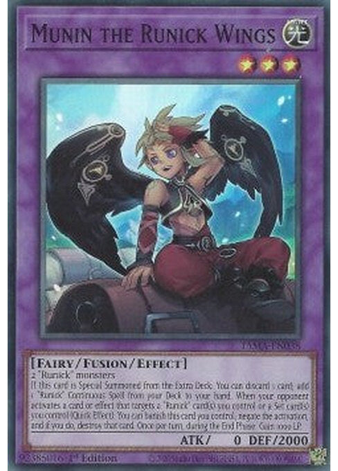 Munin the Runick Wings — Tactical Masters (TAMA-038) Yu-Gi-Oh! card Main image
